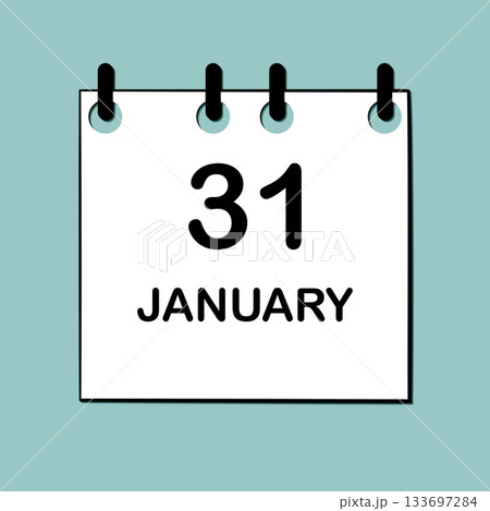 January 31. Daily Calendar icon for design. Simple design for business brochure, flyer, print media, advertisement. Easily editable January 31. Daily Calendar icon for design. Simple design for business brochure, flyer, print media, advertisement. Easily editable 133697284