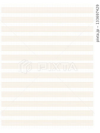 Graph paper. Printable grid paper with stave on a white background. A blank music sheet paper with staff. Geometric pattern for composition, education, school. Realistic lined paper blank size A4 133697429