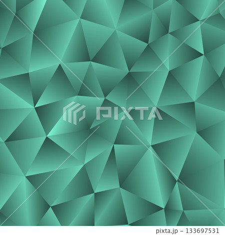 Polygonal rainbow mosaic background. Abstract low poly vector illustration. Triangular pattern in halftone style. Template geometric business design with triangle for poster, banner, card, flyer 133697531