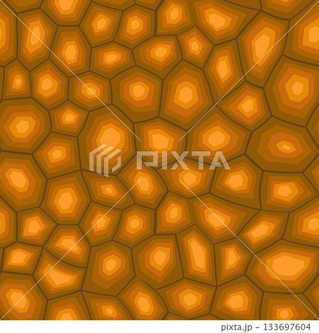 Abstract modern turtle shell seamless pattern. Animals trendy background. Brown tortoise decorative vector illustration for print, fabric, textile. Modern ornament of stylized skin 133697604