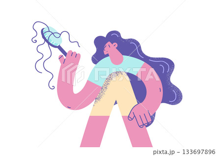 Hair loss and balding concept 133697896