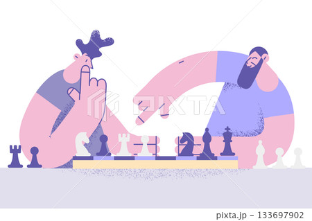 Playing chess and contest concept 133697902