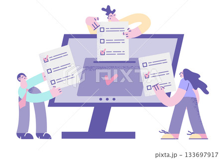 Online elections and making choice concept 133697917