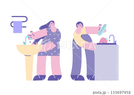 Washing goods and hygiene concept. 133697958