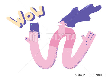 Feeling amazed with online information concept 133698002
