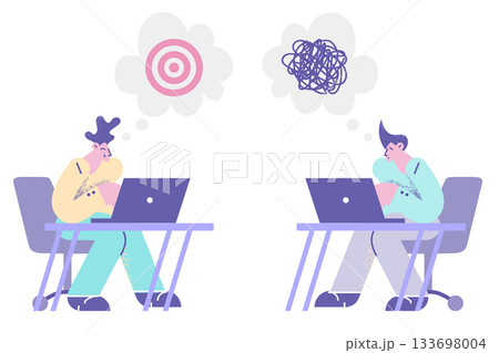 Business failure, frustration or success concept Business failure, frustration or success concept 133698004