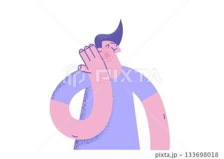 Getting slap and red cheek concept 133698018