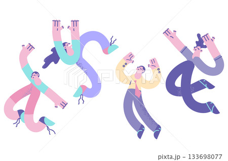Celebrating, positive emotion, success conceptのイラスト素材 [133698077] - PIXTA