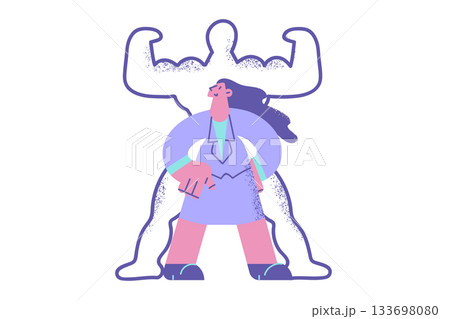 Self confidence and leadership concept Self confidence and leadership concept 133698080