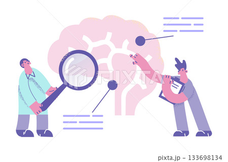 Research of human brain concept. 133698134