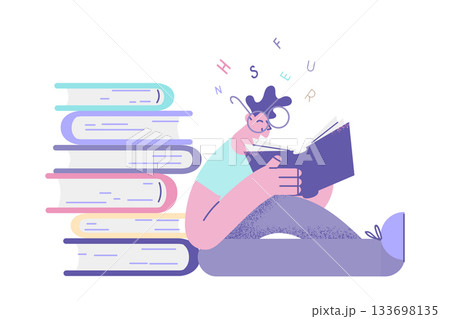 Education, learning and reading books concept. 133698135