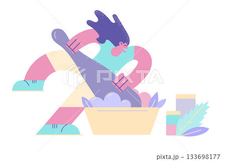 Natural ingredients, ayurvedic remedy concept 133698177