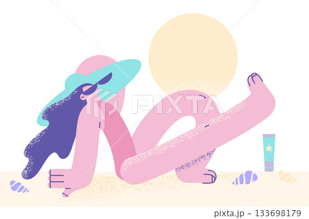 Having summer vacations leisure concept Having summer vacations leisure concept 133698179
