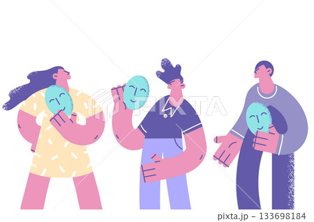 Positivity, changing mood emoji concept 133698184