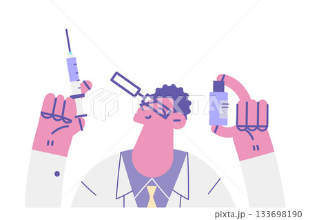Vaccination and injection during pandemic concept. 133698190