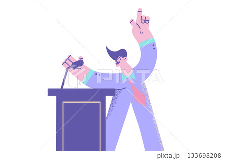 Public speaking and politics concept. 133698208