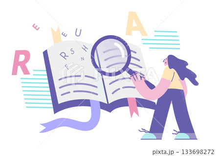 Knowledge, looking for information concept 133698272