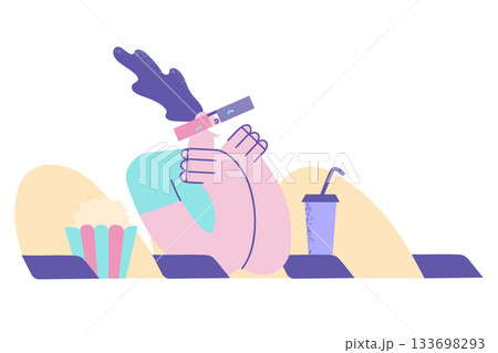 Leisure, entertainment and cinema concept 133698293