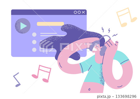 Entertainment, modern technologies, music concept 133698296