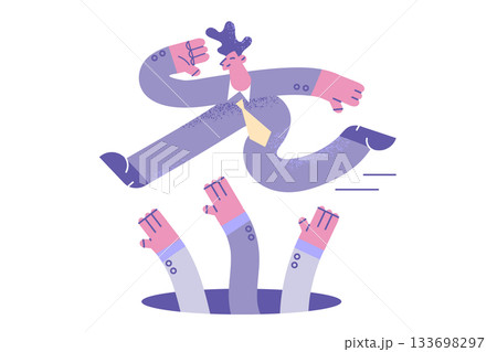 Challenge, risks, business rivals concept 133698297
