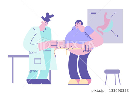 Nutritionist and weight loss concept Nutritionist and weight loss concept 133698338