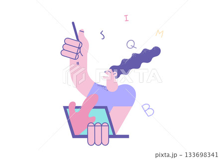 Distant learning and remote job concept 133698341