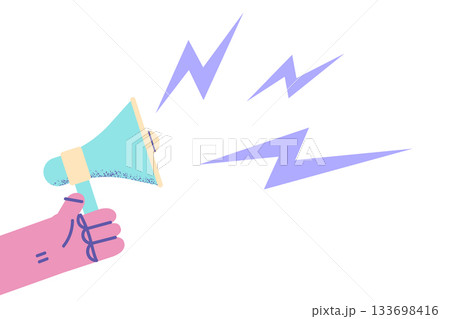 Advertisement, promotion and attention concept. Advertisement, promotion and attention concept. 133698416