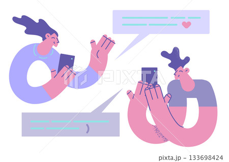 Online chat and communication concept. 133698424