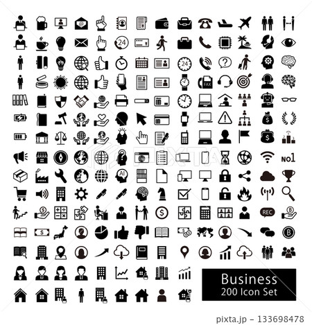 ビジネスアイコンセット ビジネスアイコンセット 133698478