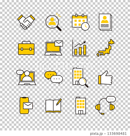 Business icon set 133698481