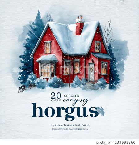 Charming Christmas Illustrations Featuring Elves Santa Animals Trucks and Festive Decor 133698560