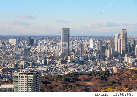 Tokyo, Japan - December 14, 2024: Aerial view of landscape sunset and cityscape tokyo, Japan. Tokyo, Japan - December 14, 2024: Aerial view of landscape sunset and cityscape tokyo, Japan. 133698680