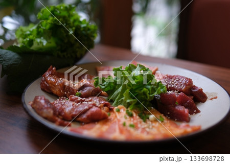 Arabic grilled meat plate. Arabic grilled meat plate. 133698728