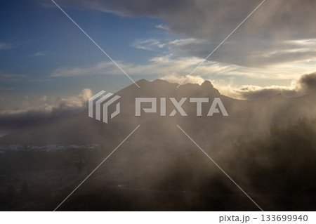 Mountains in a foggy day, Tenerife, Spain 133699940