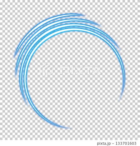 Blue circle swirl frame on transparent background Blue circle swirl frame on transparent background 133701603