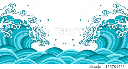 勢いがある波 133701623
