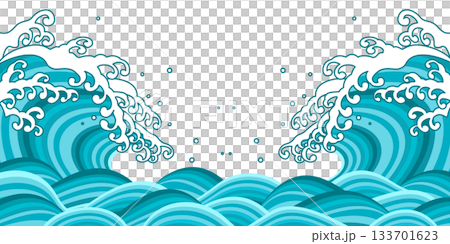 勢いがある波 133701623