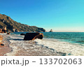 Picturesque sea beach near Agios Gordios, Corfu island, Greece. 133702063