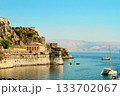 Panoramic view of Old Fortress Paleo Frourio and Saint George 133702067