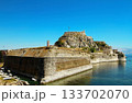 Picturesque view of Old Fortress Paleo Frourio. Kerkyra Sity, Corfu island, Greece. 133702070