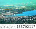 View of Geneva, Geneva Lake from the top of Mount Saleve. 133702117