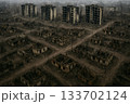 Abandoned Urban Ruins Aerial View Abandoned Urban Ruins Aerial View 133702124