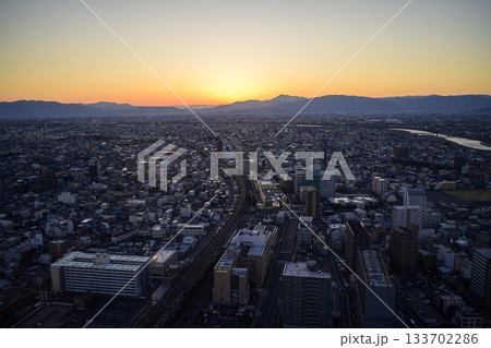 岐阜市の夕焼け 岐阜市の夕焼け 133702286