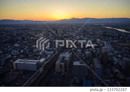 岐阜市の夕焼け 岐阜市の夕焼け 133702287