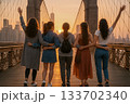 Sunrise Friends on Bridge Sunrise Friends on Bridge 133702340