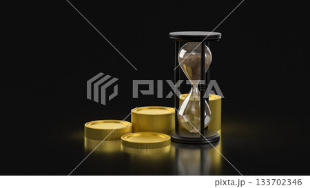 Financial Time Value Wealth Growth Concept 3d rendering. Financial Time Value Wealth Growth Concept 3d rendering. 133702346