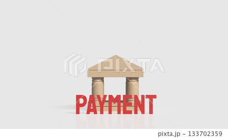 Banking Payment Financial Service Concept 3d render. 133702359