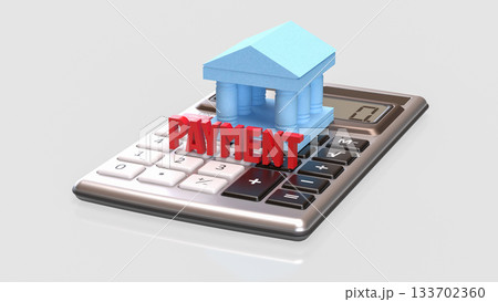 Financial Payment Calculation Banking Concept 3d render. 133702360