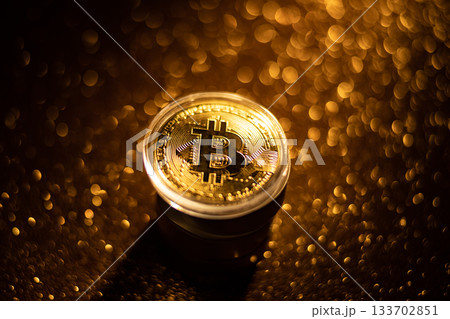 Bitcoin virtual money and fiat money coins euro Bitcoin virtual money and fiat money coins euro 133702851