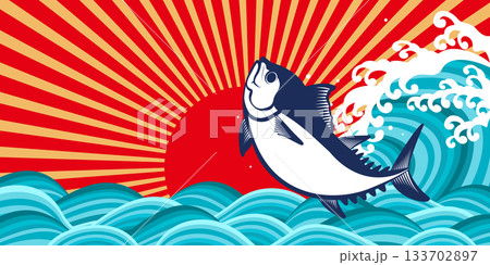 勢いがある波 133702897